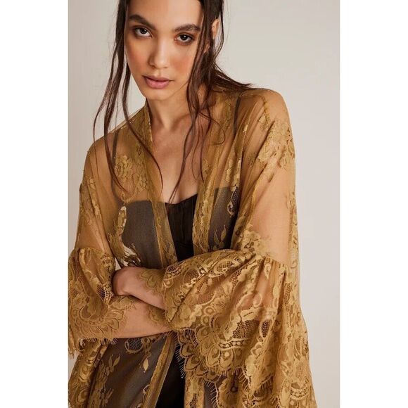 Free People x Muche Et Muchette Barbara Tiered Lace Kimono - Picture 2 of 6